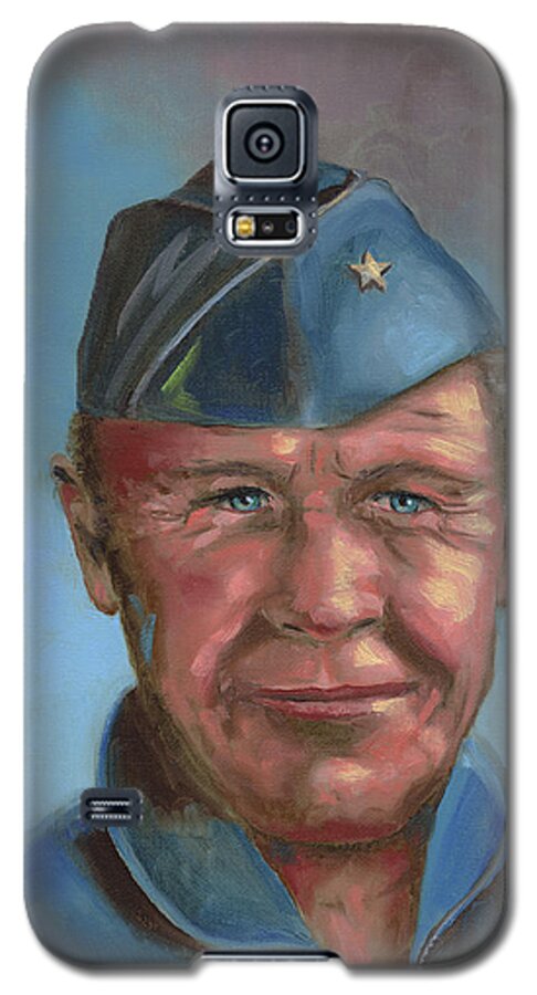 Chuck Yeager Galaxy S5 Case featuring the painting Chuck Yeager by David Bader