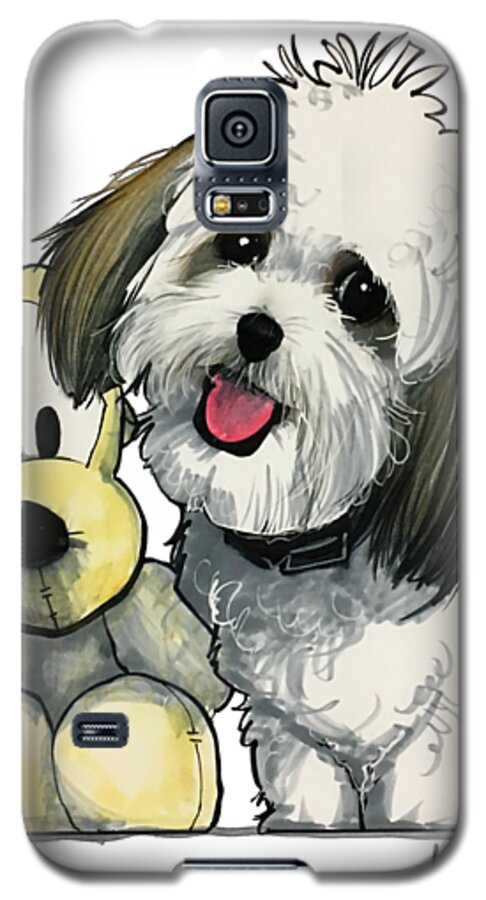 Pet Portrait Galaxy S5 Case featuring the drawing Cieplenski 3083 by John LaFree