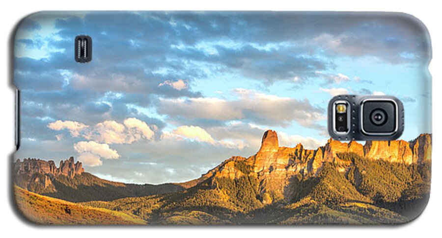 Alpenglow Galaxy S5 Case featuring the photograph Cimarron Sunset In Autumn by Denise Bush