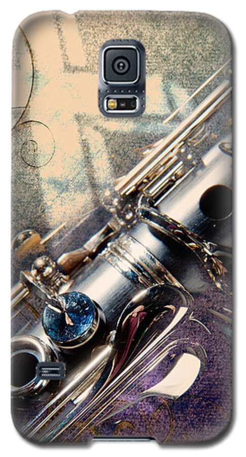 Clarinet Galaxy S5 Case featuring the photograph Clarinet Music Instrument against a Cross 3520.02 by M K Miller