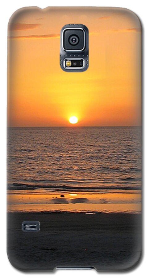 Sunset Galaxy S5 Case featuring the painting Clear sunset by Clara Sue Beym