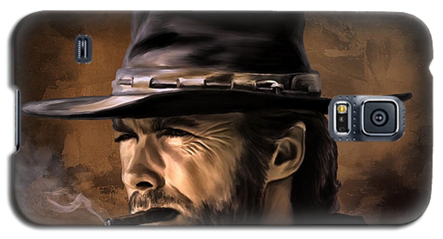 Western Galaxy S5 Case featuring the digital art Clint by Andrzej Szczerski
