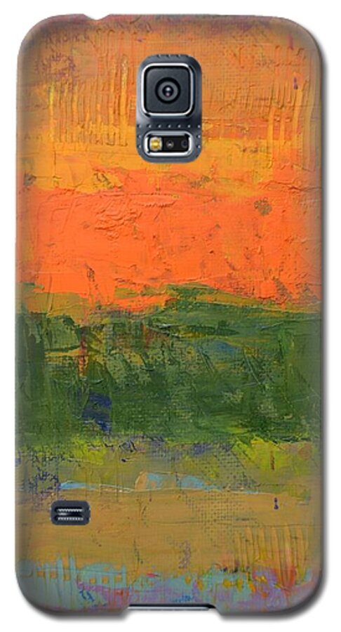 Abstract Galaxy S5 Case featuring the painting Color Collage Four by Michelle Calkins