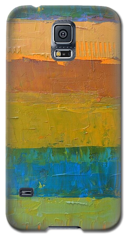 Abstract Galaxy S5 Case featuring the painting Color Collage Three by Michelle Calkins