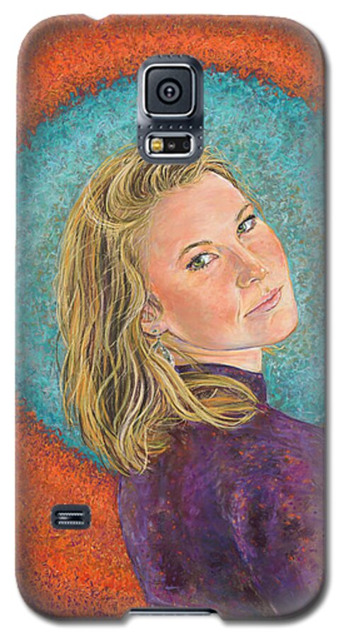 Birdseye Art Studio Galaxy S5 Case featuring the painting Color Personified - Orange by Nick Payne