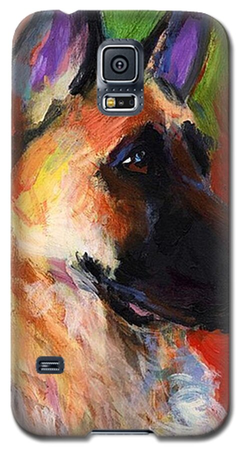 Impressionism Galaxy S5 Case featuring the photograph Colorful German Shepherd Painting By by Svetlana Novikova