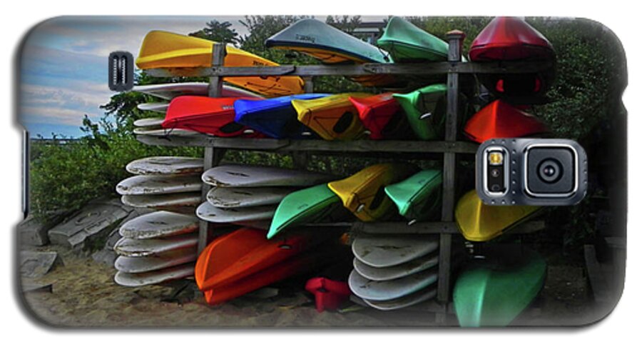 Beach Galaxy S5 Case featuring the photograph Colorful Kayaks by Kathleen Moroney
