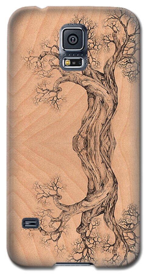 Wood Galaxy S5 Case featuring the digital art Come Together Tree 38 Hybrid 1 by Brian Kirchner