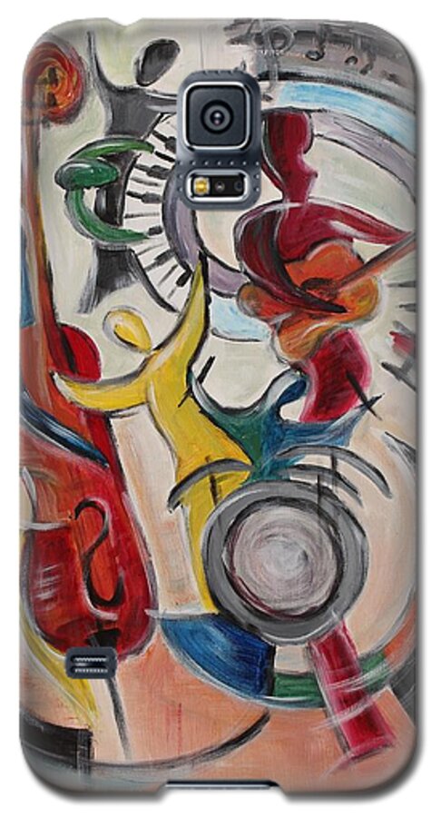 Music Galaxy S5 Case featuring the painting Concert by Sladjana Lazarevic