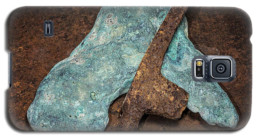 Copper Galaxy S5 Case featuring the photograph Copper Nugget Rock Hammer by Fred Denner