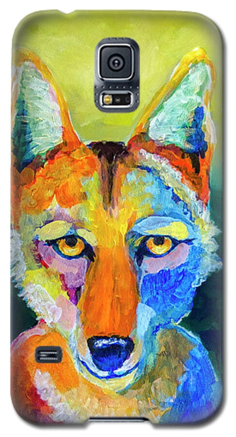 Coyote Galaxy S5 Case featuring the painting Coyote by Rick Mosher