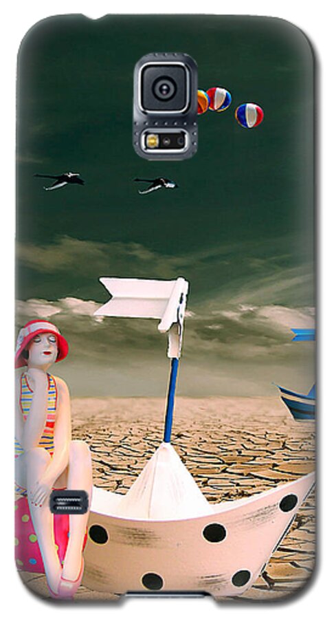 Fun Galaxy S5 Case featuring the digital art Cracked II - The Bathing Beauty by Chris Armytage