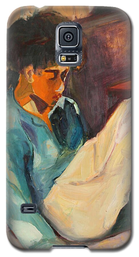 Figure Galaxy S5 Case featuring the painting Crystal by Daun Soden-Greene