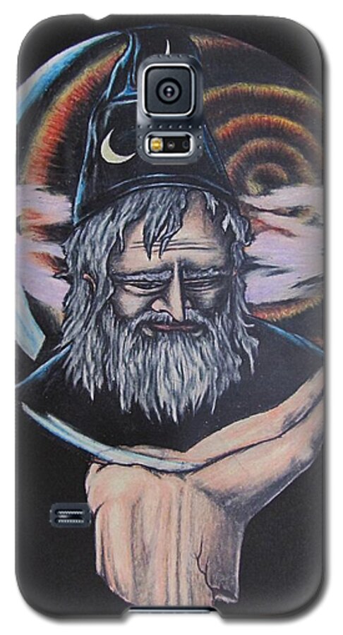 Michael Finney Galaxy S5 Case featuring the drawing Crystal Wizard by Michael TMAD Finney