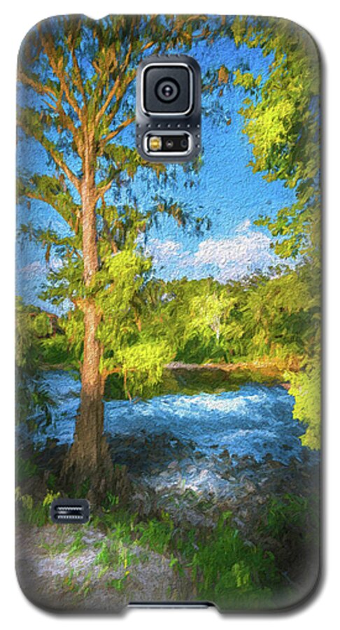 Cypress Galaxy S5 Case featuring the photograph Cypress Tree By The River by Marvin Spates