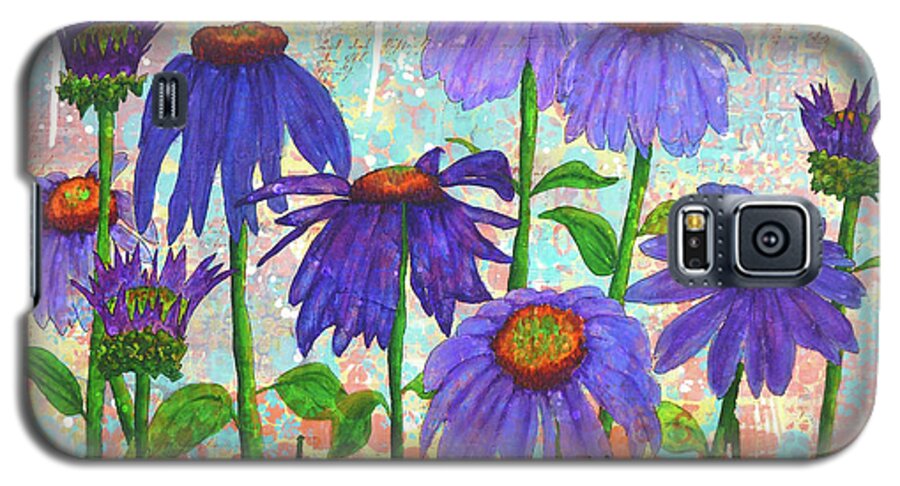 Daisies Galaxy S5 Case featuring the painting Daisy Masquerade by Lisa Crisman