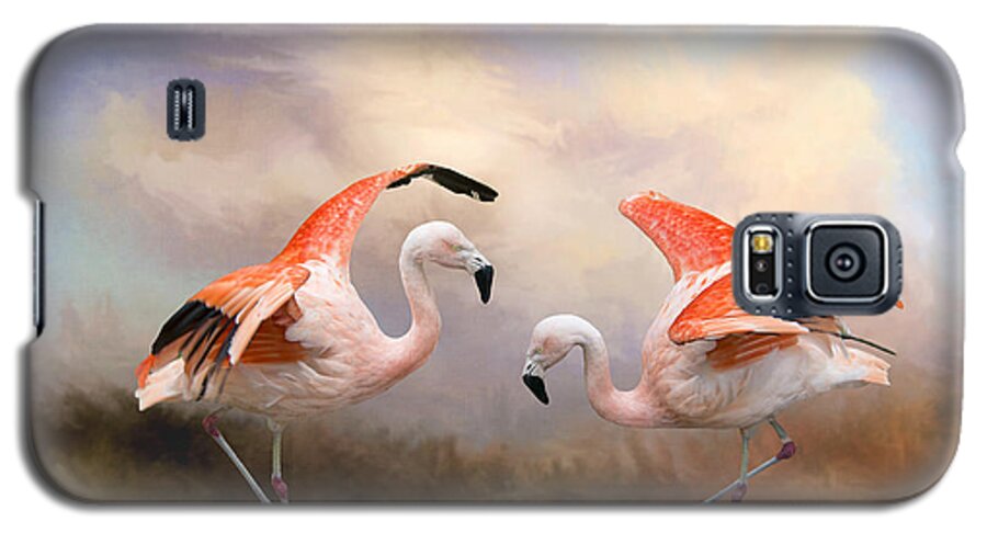 Flamingos Galaxy S5 Case featuring the photograph Dance of the Flamingos by Bonnie Barry