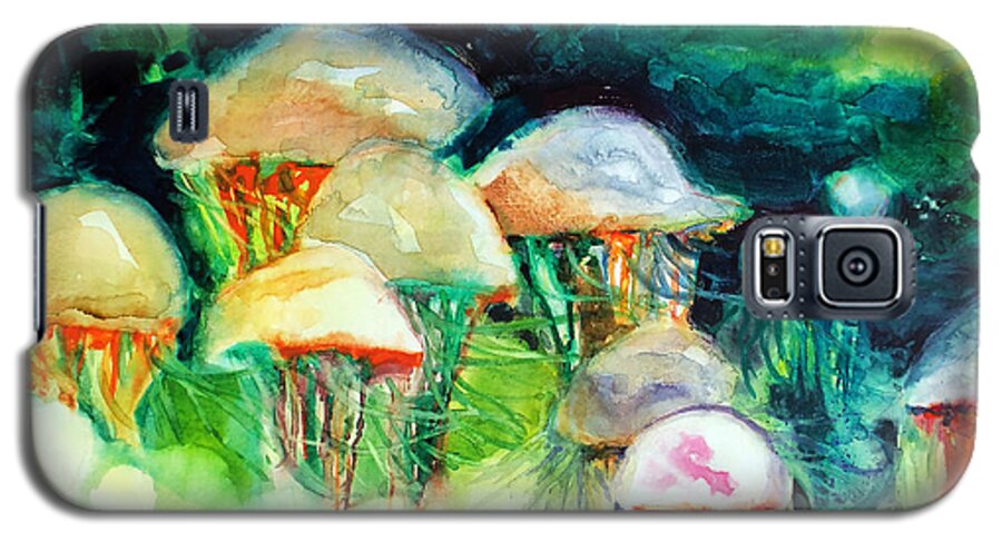 Paintings Galaxy S5 Case featuring the painting Dance of the Jellyfish by Kathy Braud