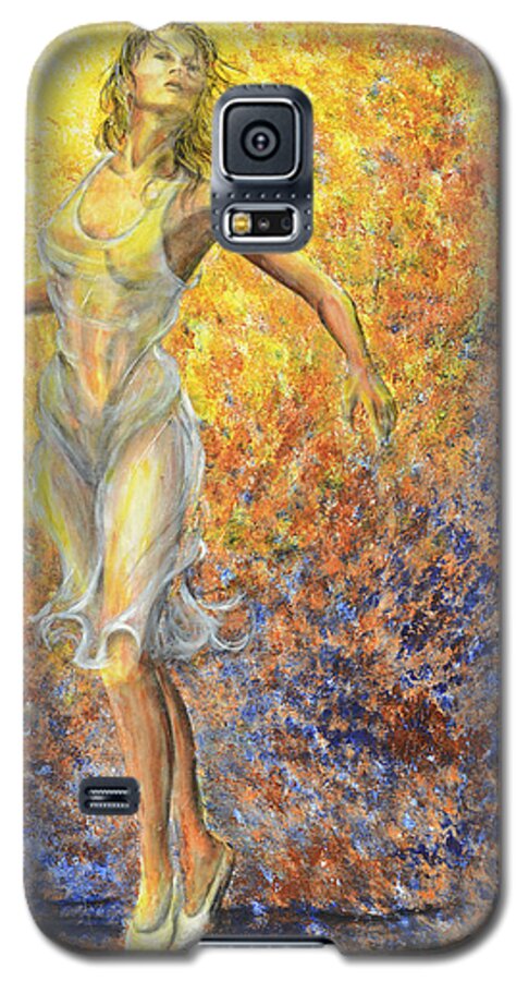 Sensual Dancer Galaxy S5 Case featuring the painting Dancer Away by Nik Helbig