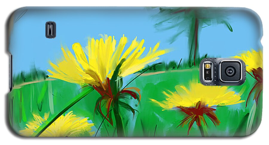 Digital Galaxy S5 Case featuring the digital art Dandelion Park by Bonny Butler