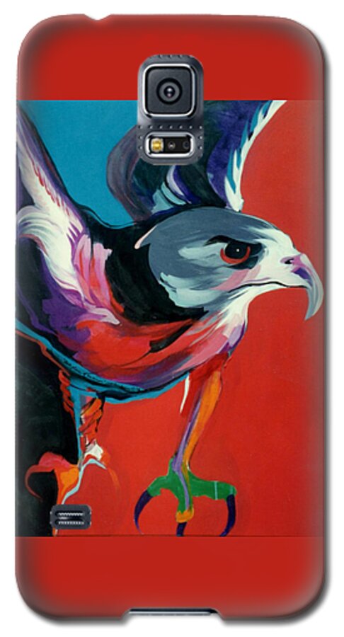 Raptor Galaxy S5 Case featuring the painting Dark Phase Of Swainson by Marlene Burns