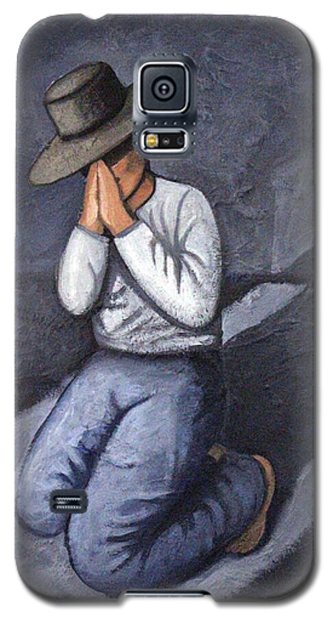 Praying Galaxy S5 Case featuring the painting Dear God 3 by Lance Headlee