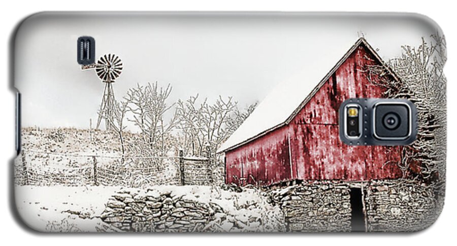 Barn Galaxy S5 Case featuring the photograph Decked in White by Nicki McManus