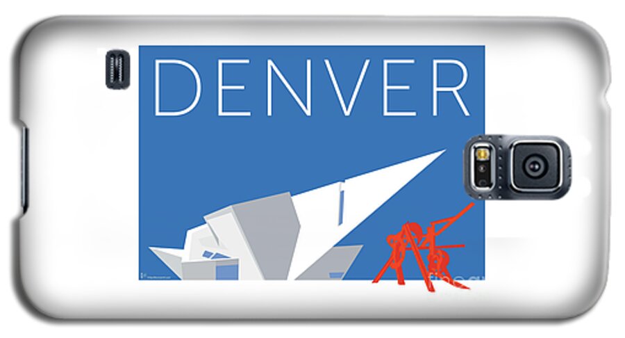 Denver Galaxy S5 Case featuring the digital art DENVER Art Museum/Blue by Sam Brennan