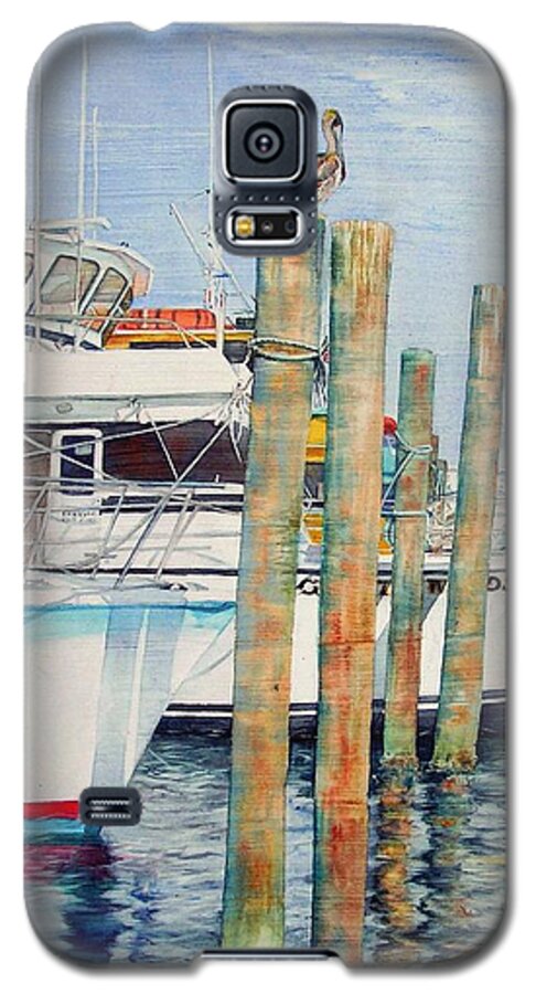 Sailboats Galaxy S5 Case featuring the painting Destination Destin Nr. One by Annika Farmer