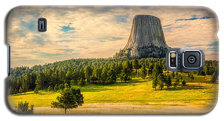 National Park Galaxy S5 Case featuring the photograph Devil's Tower - the Other Side by Rikk Flohr