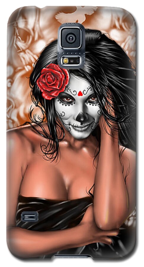 Pete Galaxy S5 Case featuring the painting Dia de los Muertos Remix by Pete Tapang