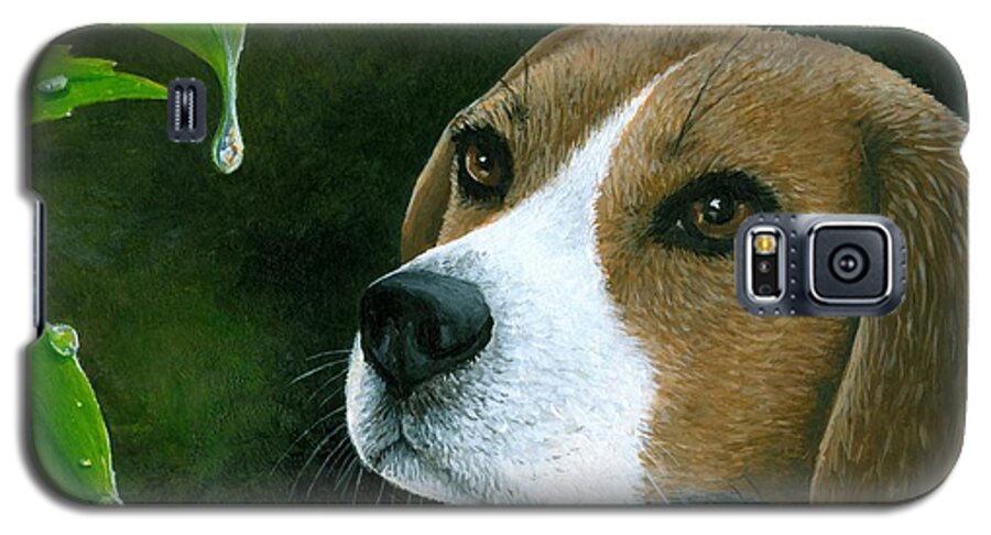 Dog Galaxy S5 Case featuring the painting Dog 116 by Lucie Dumas