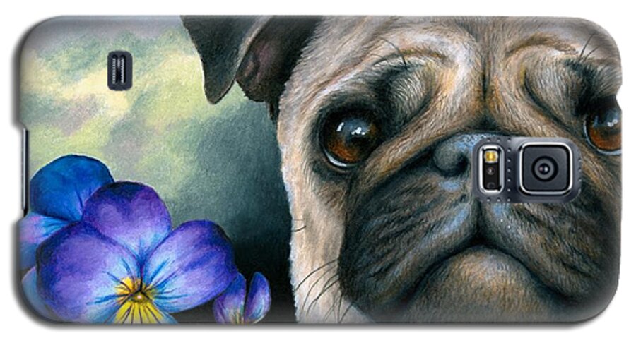 Dog Galaxy S5 Case featuring the painting Dog #133 by Lucie Dumas