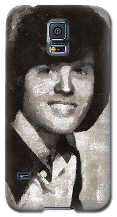 Monochrome Galaxy S5 Case featuring the painting Donny Osmond, Singer by Esoterica Art Agency
