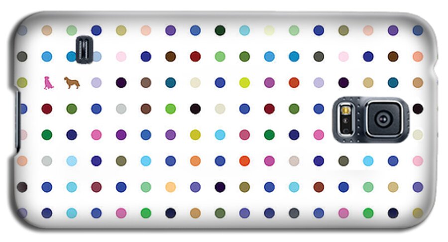 Dots Galaxy S5 Case featuring the digital art Dots and Dogs by Brian Kirchner