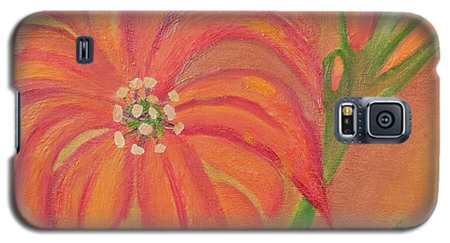 Flower Painting Galaxy S5 Case featuring the painting Double Headed Orange Day Lily by Margaret Harmon