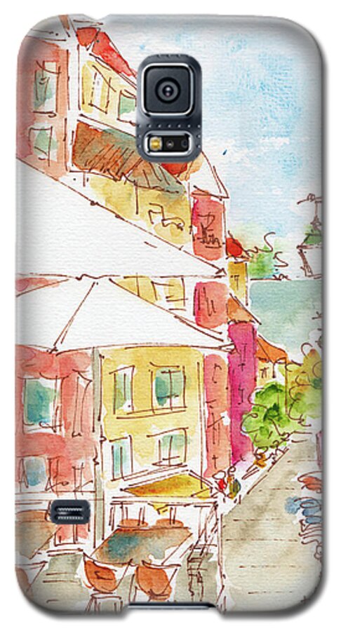 Impressionism Galaxy S5 Case featuring the painting Down Rua Serpa Pinto Lisbon by Pat Katz