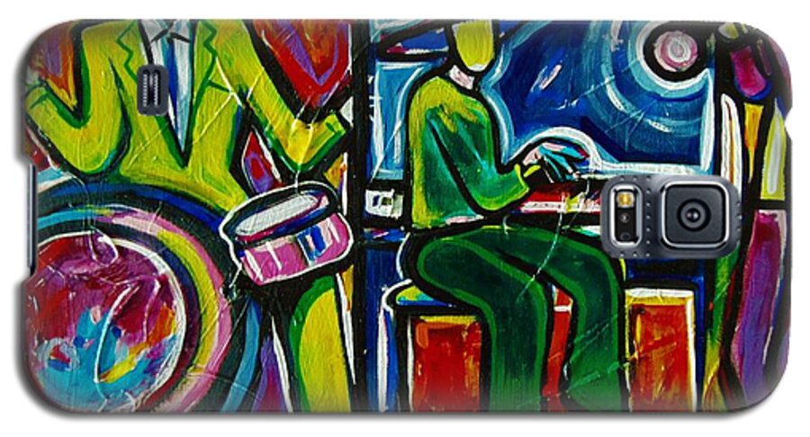 Music Galaxy S5 Case featuring the painting Downtown by Emery Franklin