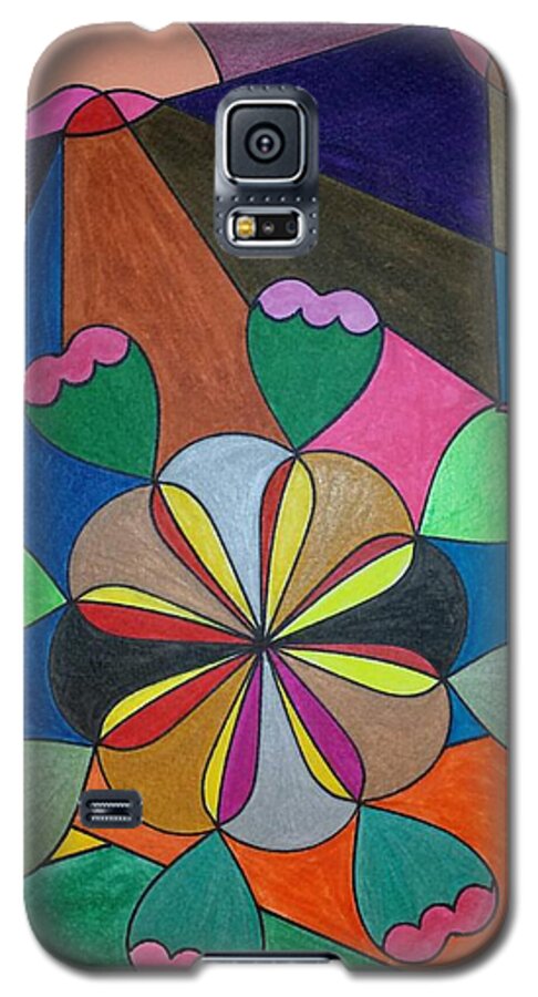 Geometric Art Galaxy S5 Case featuring the painting Dream 302 by S S-ray