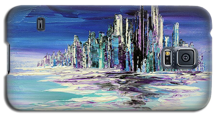 Ocean Galaxy S5 Case featuring the painting Dreamland Isle by Tatiana Iliina