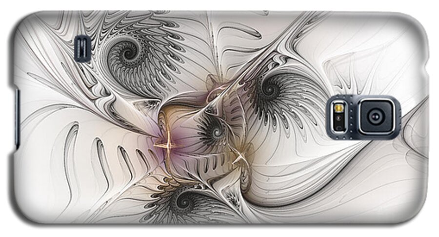 Fractal Galaxy S5 Case featuring the digital art Dressed in Silk and Satin by Karin Kuhlmann