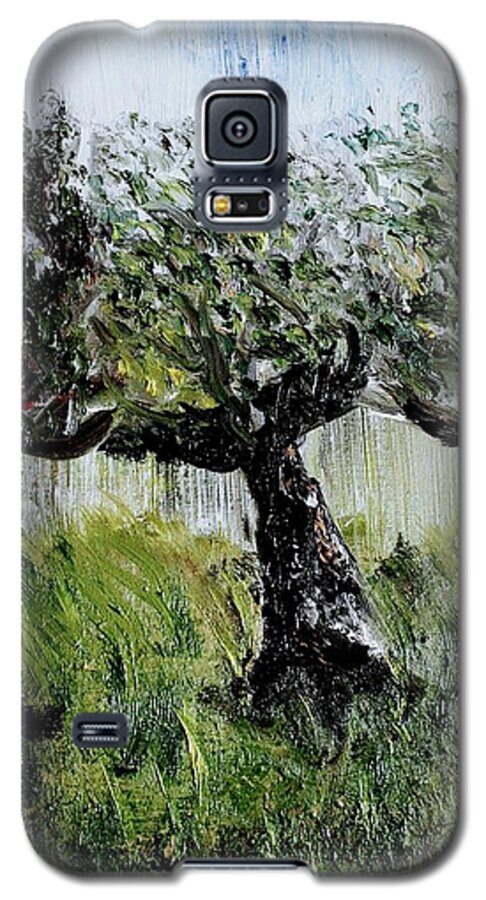 Trees Galaxy S5 Case featuring the painting Drizzle by Evelina Popilian