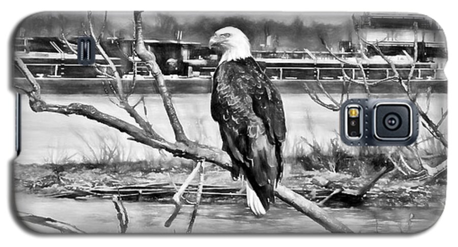Eagles Galaxy S5 Case featuring the photograph Eagle on the Illinois River by John Freidenberg