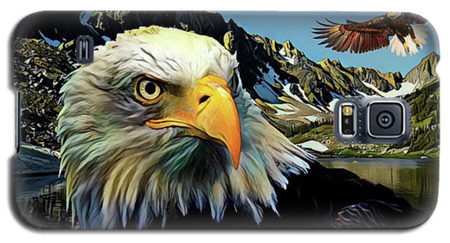 Fly Galaxy S5 Case featuring the digital art Eagles Lake by Russ Harris