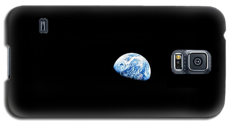 Earth Galaxy S5 Case featuring the photograph Earthrise Over Moon, Apollo 8 by Nasa