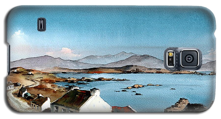 Wild Atlantic Way Galway Galaxy S5 Case featuring the painting East end, Inishboffin, Galway by Val Byrne
