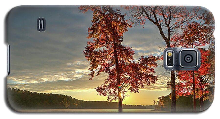 Autumn Galaxy S5 Case featuring the photograph East Texas Autumn Sunrise At The Lake by Todd Aaron