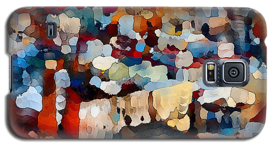 Abstract Galaxy S5 Case featuring the mixed media Echoes of Civilization by Shelli Fitzpatrick