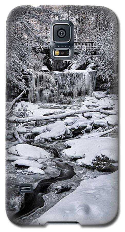 Winter Galaxy S5 Case featuring the photograph Elakala Falls by Erika Fawcett
