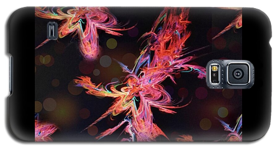 Electric Flowers Galaxy S5 Case featuring the digital art Electric Flowers by Diamante Lavendar